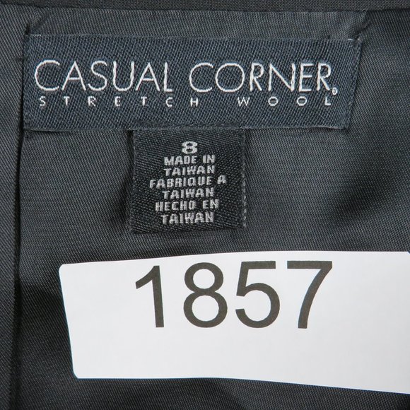 Casual Corner* Women's Stretch Wool Fully Lined 6" Backside Slit Pencil Skirt~ 8 - Picture 3 of 7